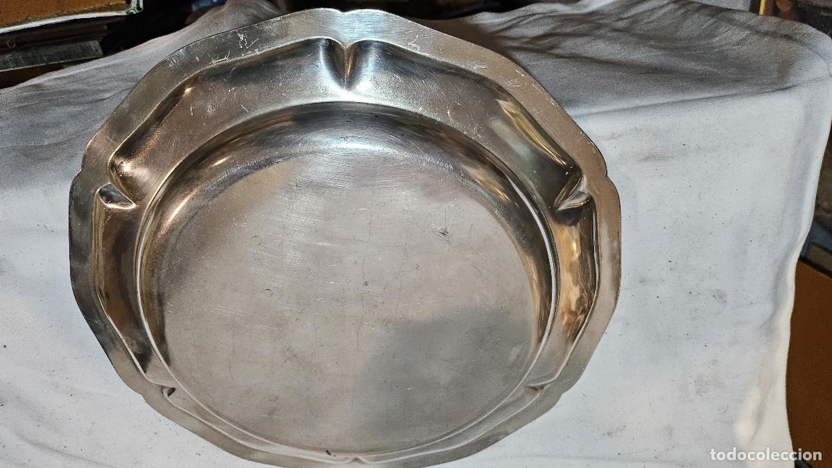 Antig&uuml;edades: plato ba&ntilde;ada en plata - Foto 4