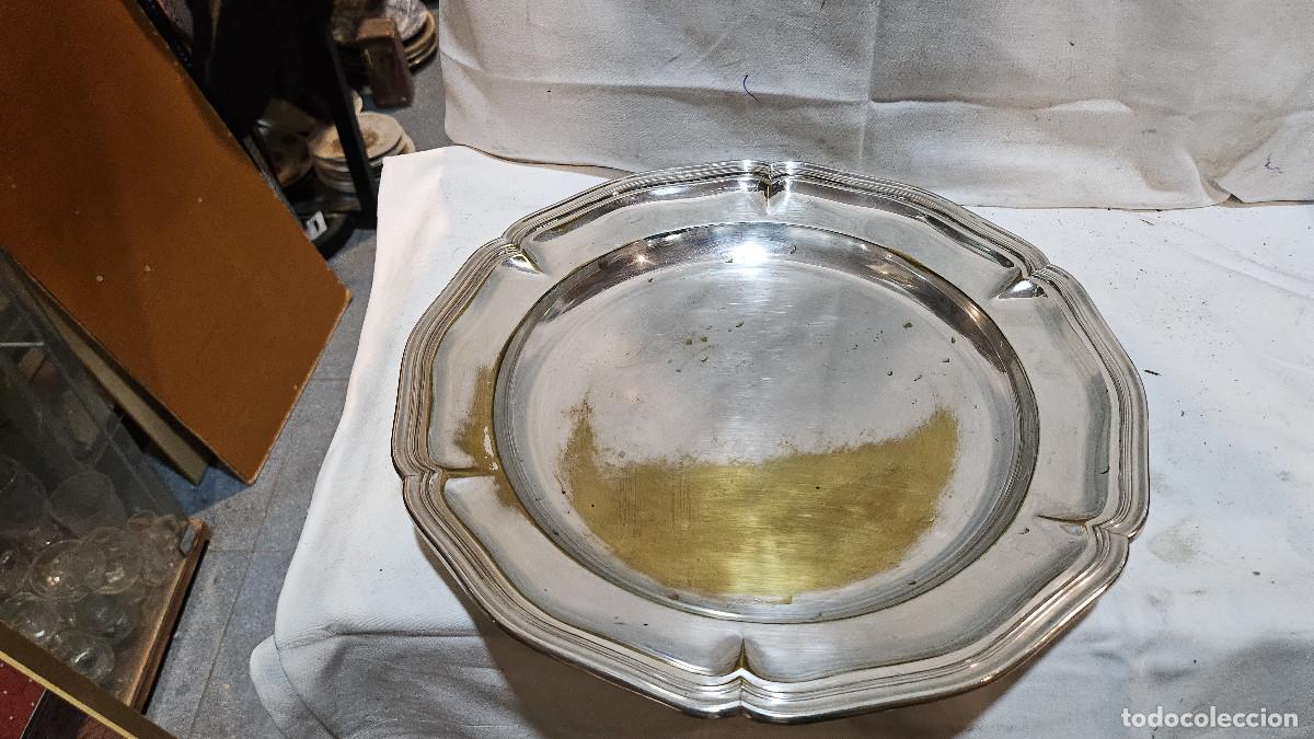 Antig&uuml;edades: plato ba&ntilde;ada en plata - Foto 2