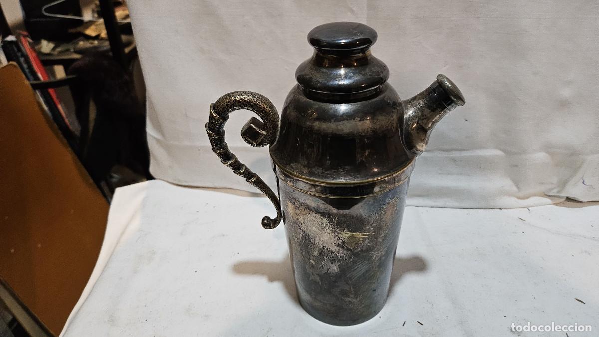 Antig&uuml;edades: cafetera de alpaca - Foto 2