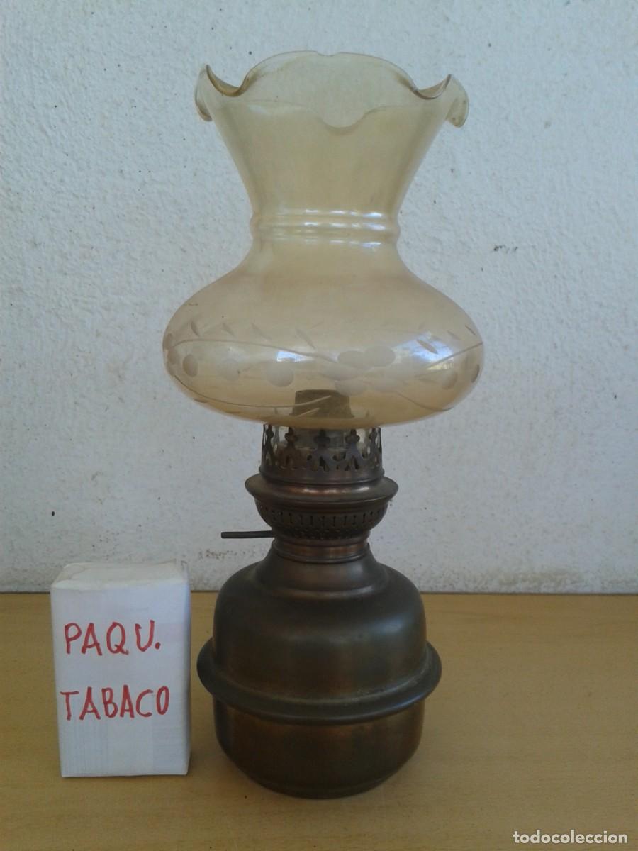 Antig&uuml;edades: QUINQUE ANTIGUO DE LATON CON TULIPA - Foto 4