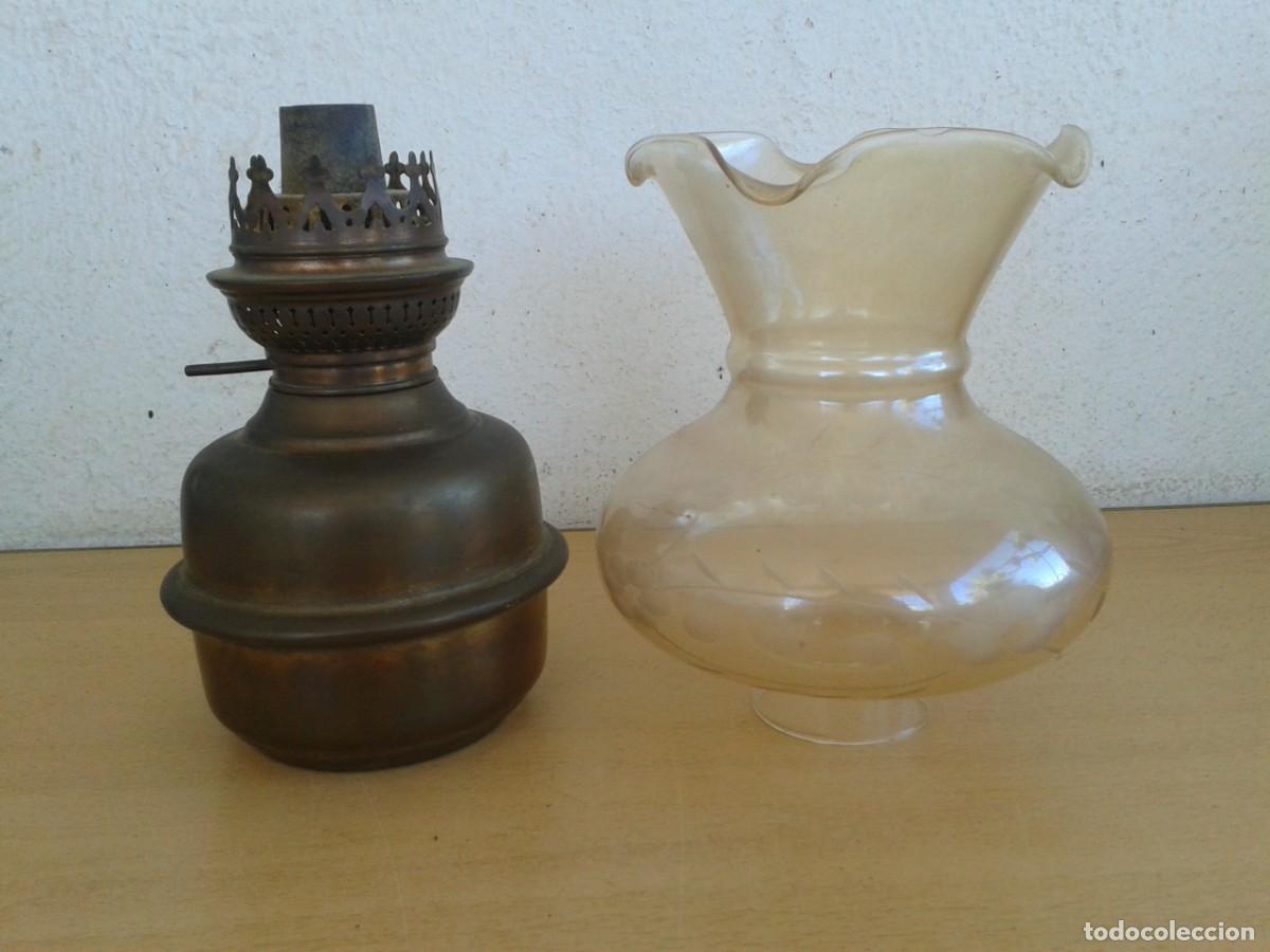 Antig&uuml;edades: QUINQUE ANTIGUO DE LATON CON TULIPA - Foto 5