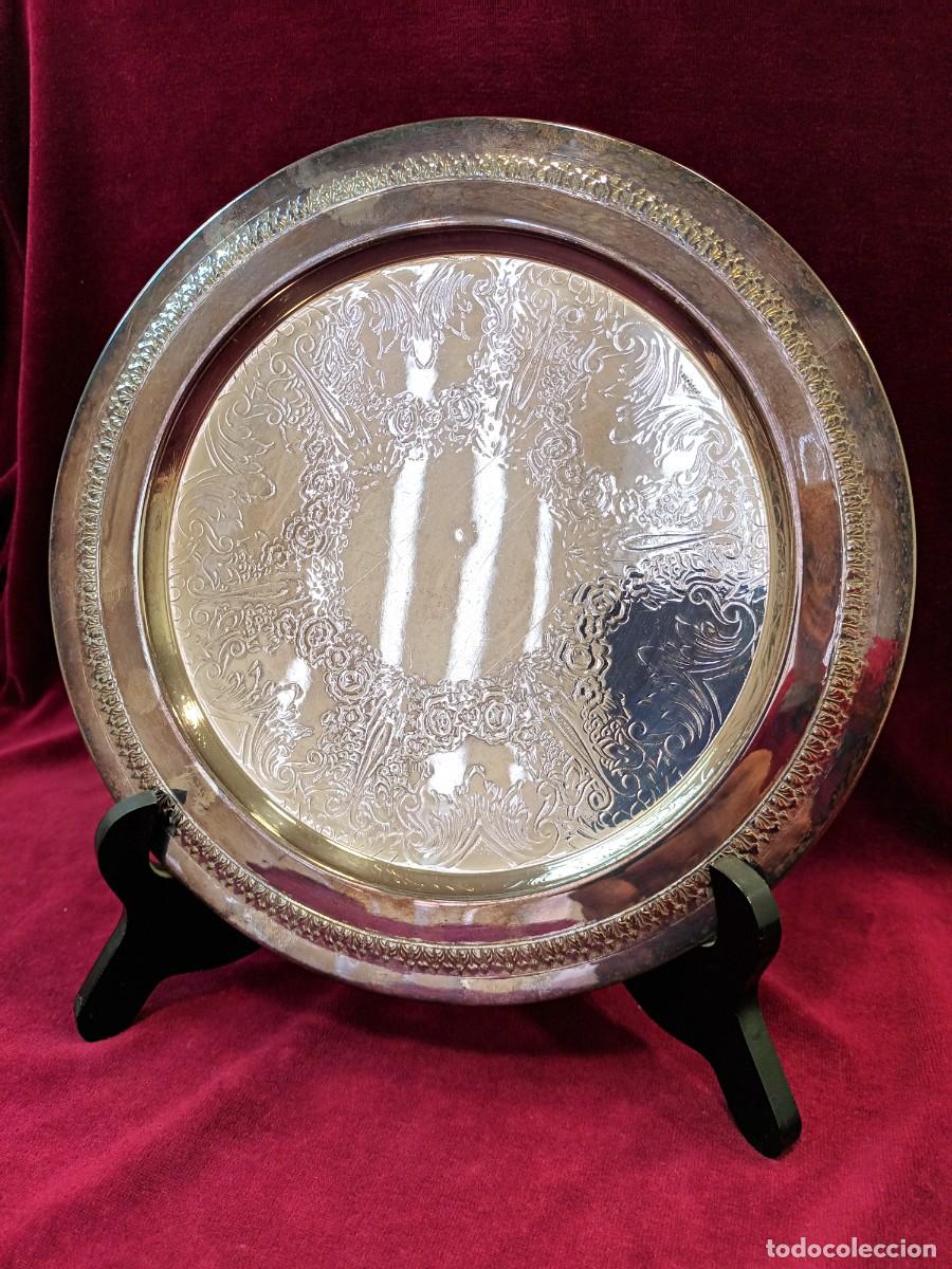 Antig&uuml;edades: BANDEJA Y SOPORTE DE PLACA NEGRA . - Foto 4