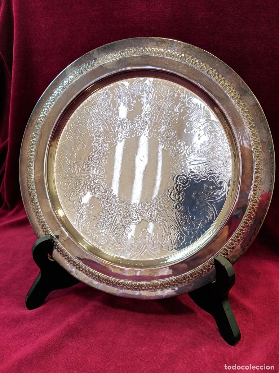 Antig&uuml;edades: BANDEJA Y SOPORTE DE PLACA NEGRA . - Foto 9
