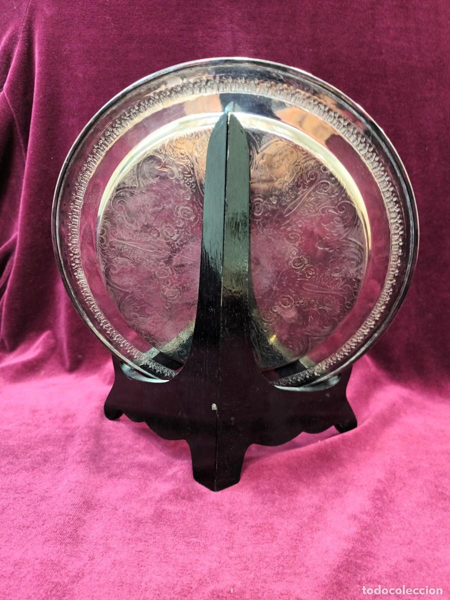 Antig&uuml;edades: BANDEJA Y SOPORTE DE PLACA NEGRA . - Foto 10