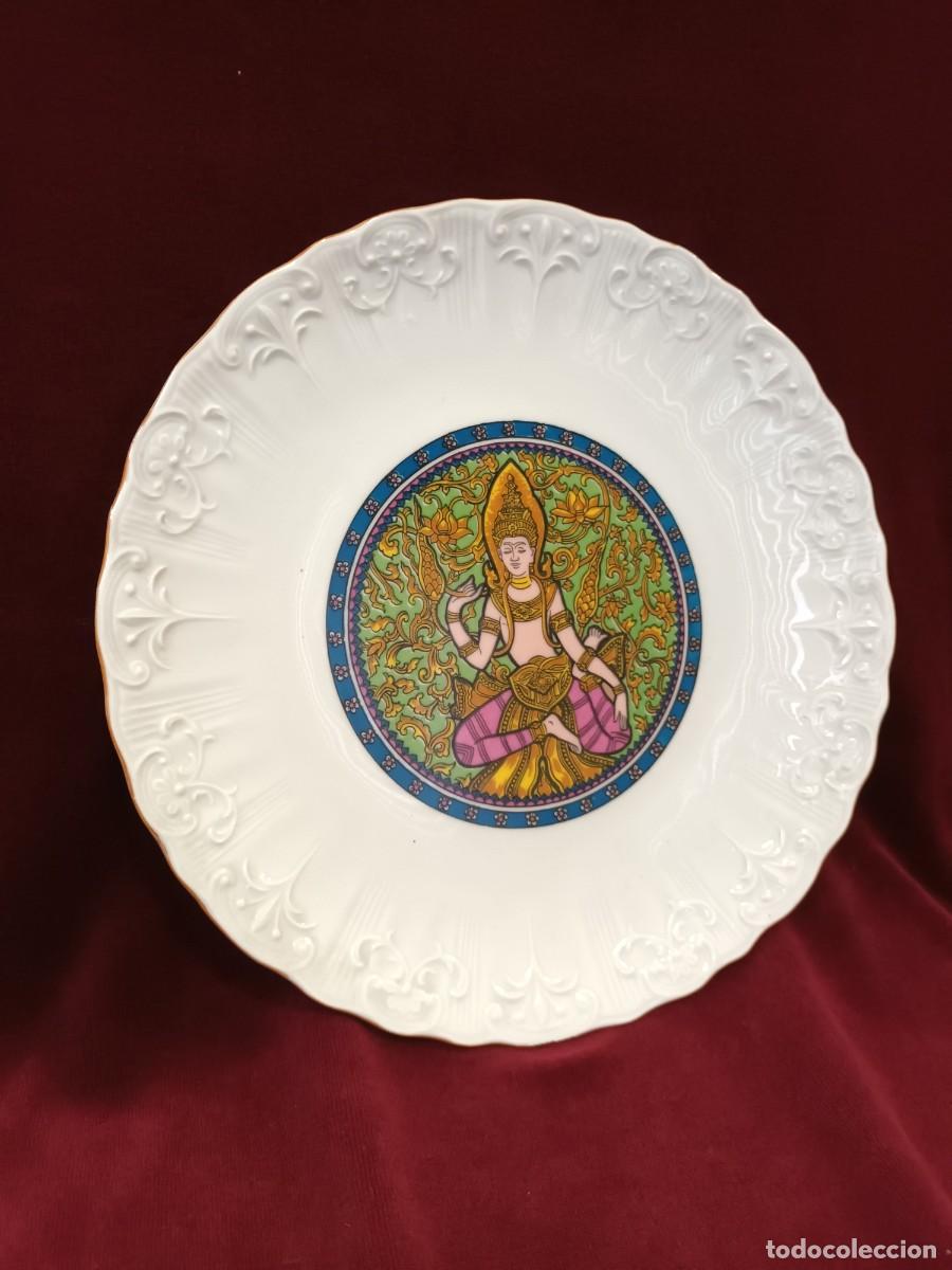 Antig&uuml;edades: PLATO DECORADO DE PORCELANA - Foto 5