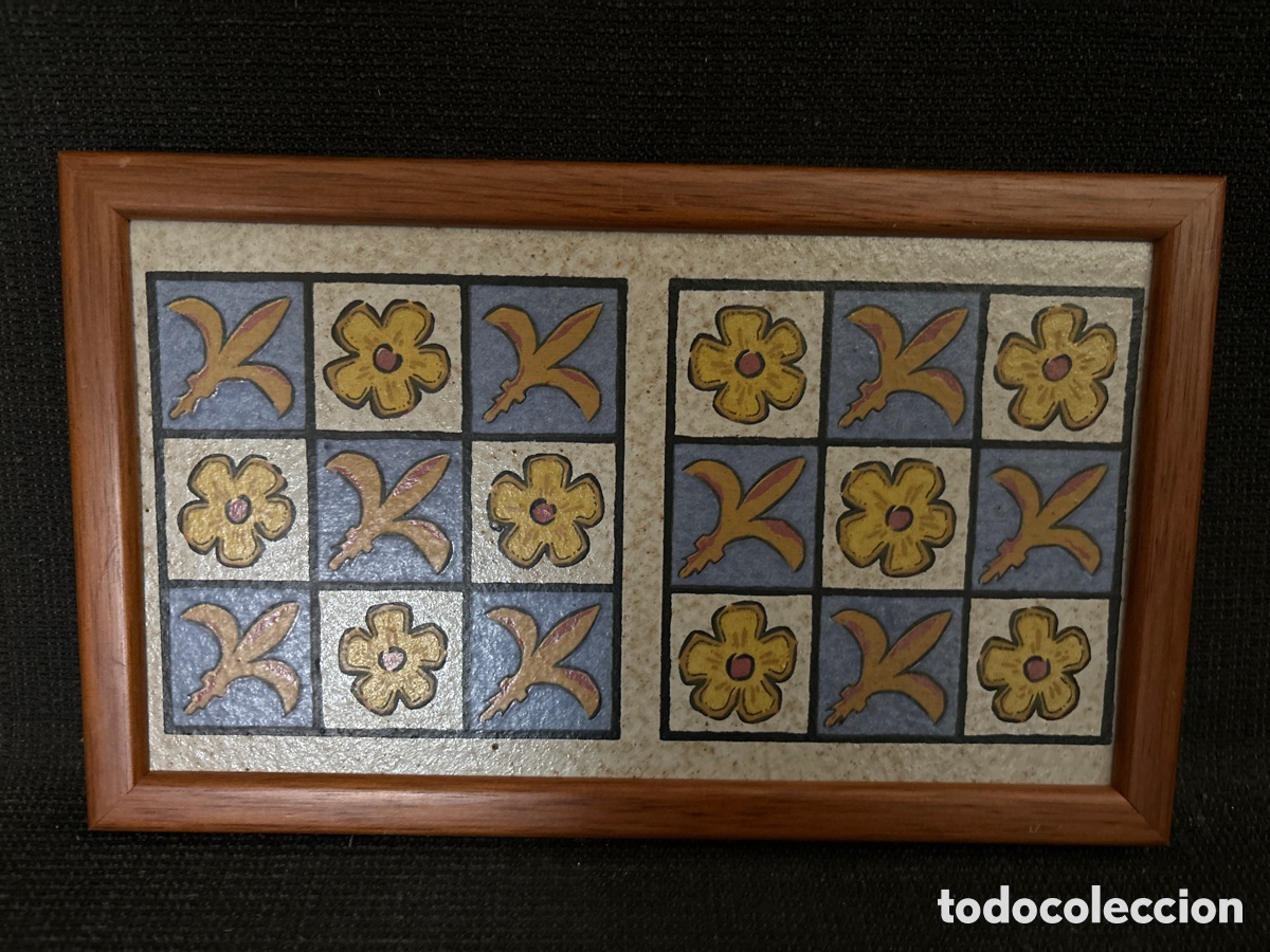 Antig&uuml;edades: Azulejo enmarcado - Foto 1