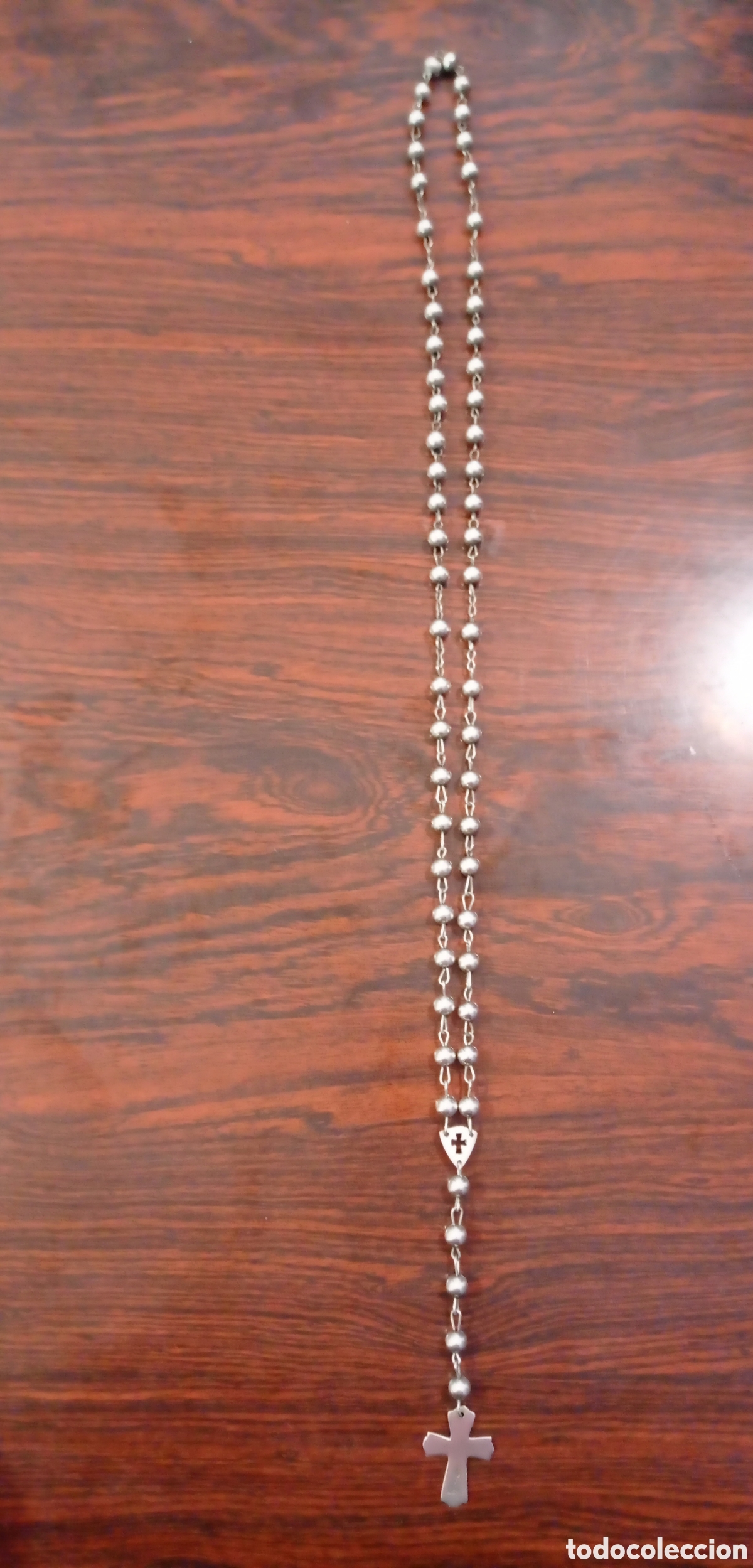 Antig&uuml;edades: Rosario antiguo de plata - Foto 3