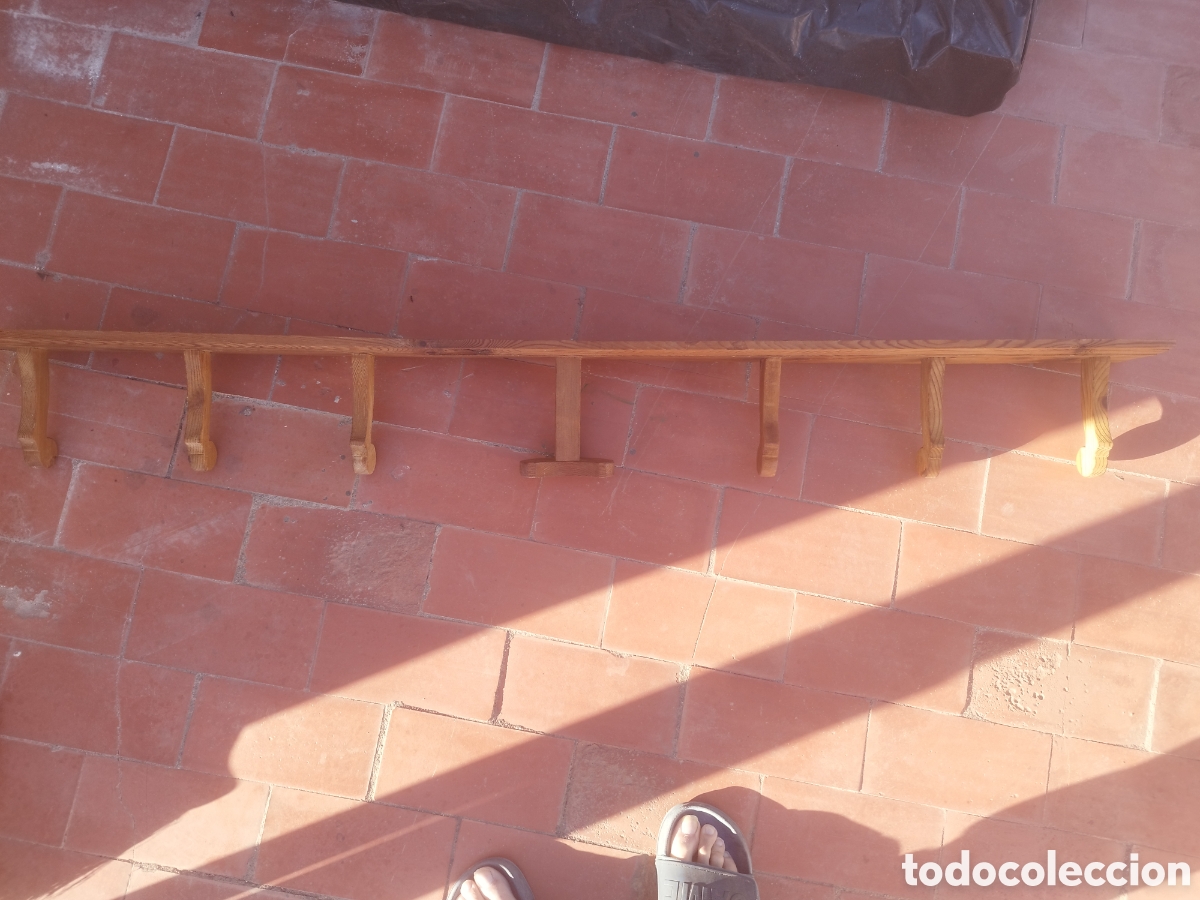 Antig&uuml;edades: Perchero madera natural para ropa y sombrero - Foto 2