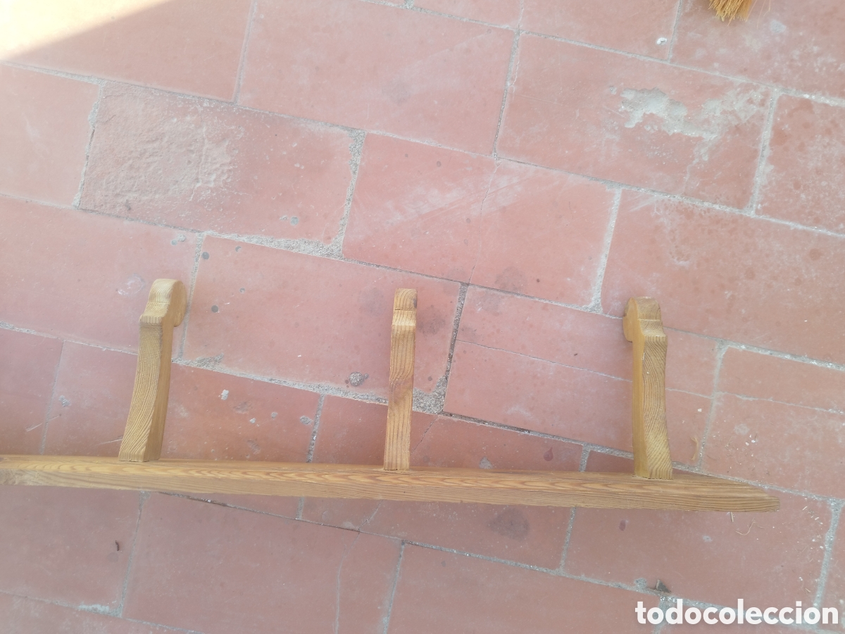Antig&uuml;edades: Perchero madera natural para ropa y sombrero - Foto 3