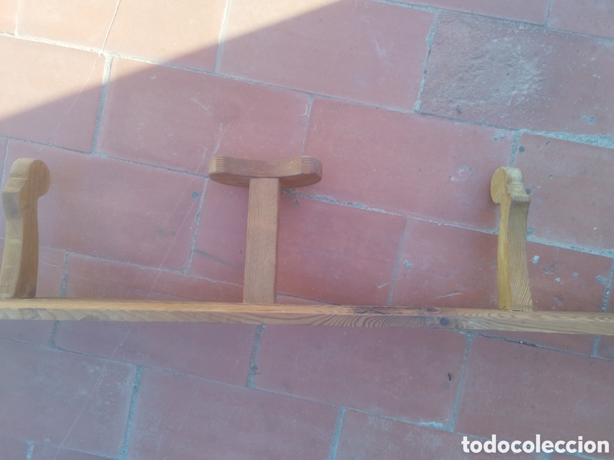 Antig&uuml;edades: Perchero madera natural para ropa y sombrero - Foto 4
