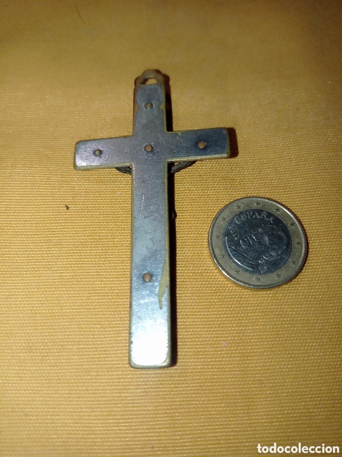 Antig&uuml;edades: CRUCIFIJO METAL Y MADERA - Foto 2