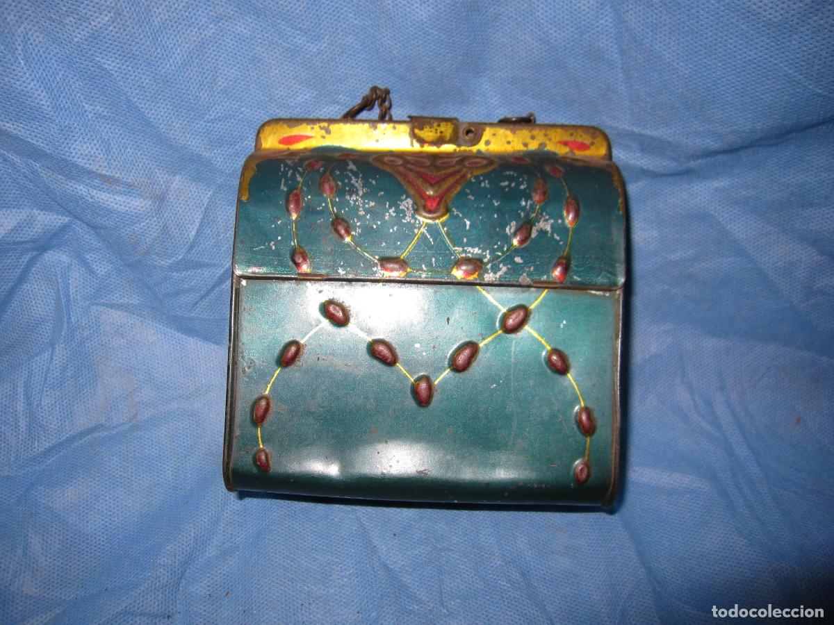 Antiguidades: PRECIOSO ANTIGUO BOLSO DE HOJA LATA PARA NI&Ntilde;AS A&Ntilde;OS 30-40