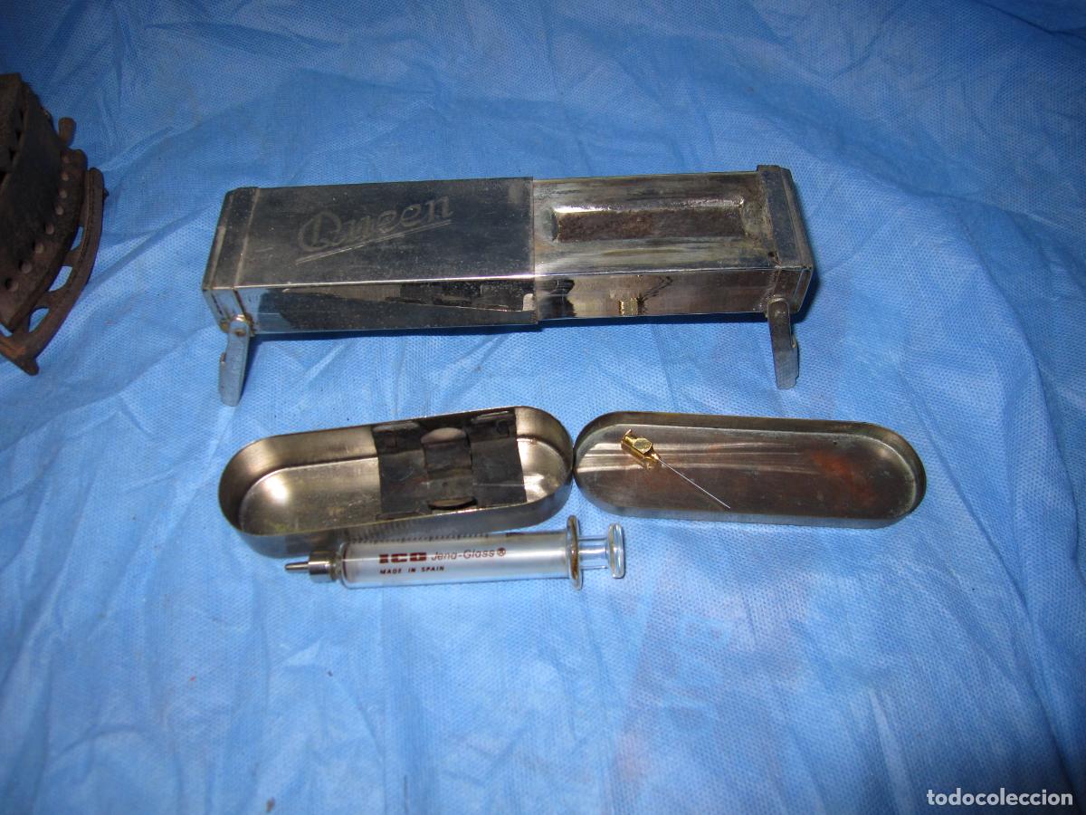 Antiguidades: ANTIGUA JERINGUILLA, AGUJA Y QUEMADOR A&Ntilde;OS 50-60