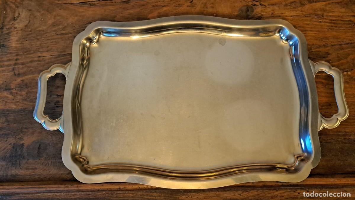 Antig&uuml;edades: Bandeja de Alpaca Plateada - Foto 2