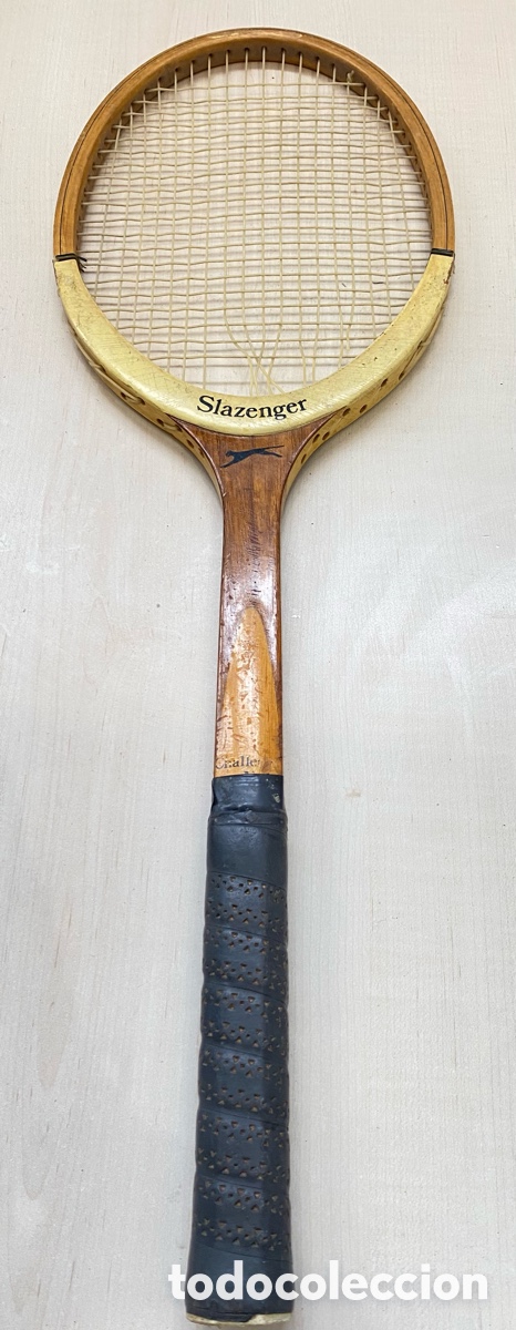 Antiquit&eacute;s: RAQUETA ANTIGUA MADERA SLAZENGER