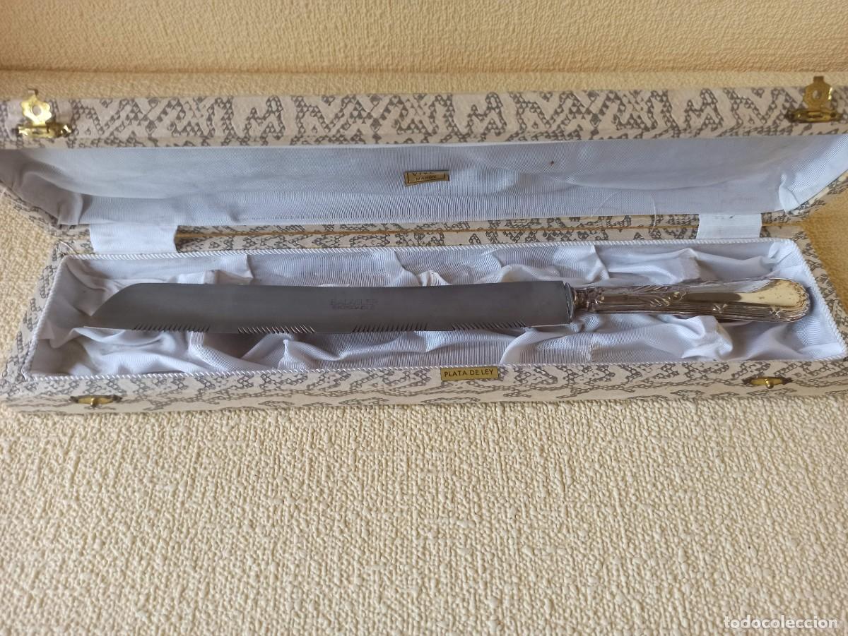 Antig&uuml;edades: Cuchillo para cortar pan de Plata de Ley - Foto 4