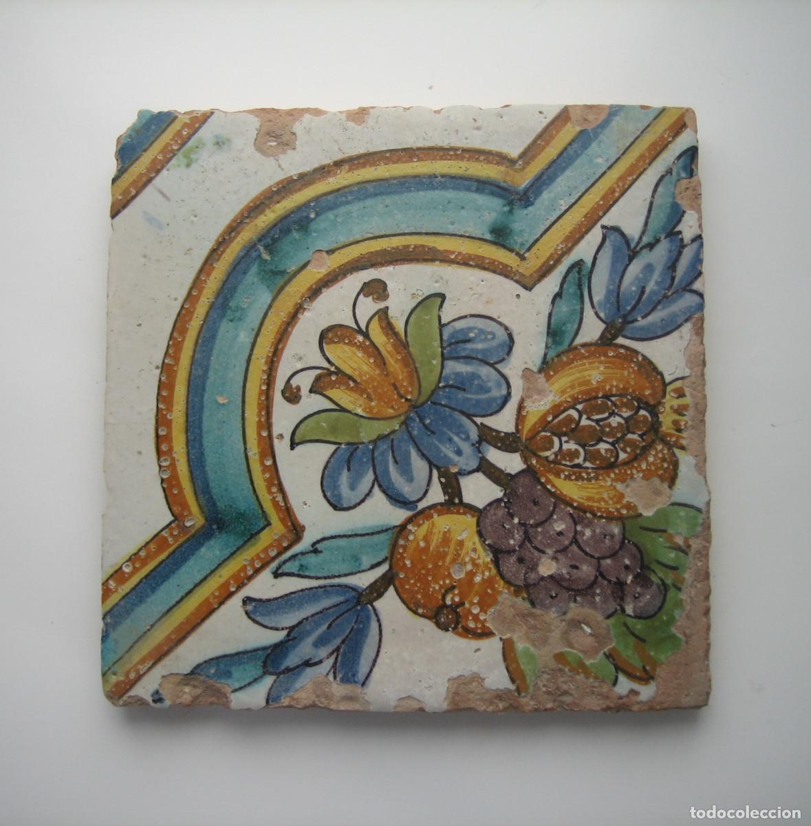 Antig&uuml;edades: CUATRO AZULEJOS. SIGLO XVIII. - Foto 2