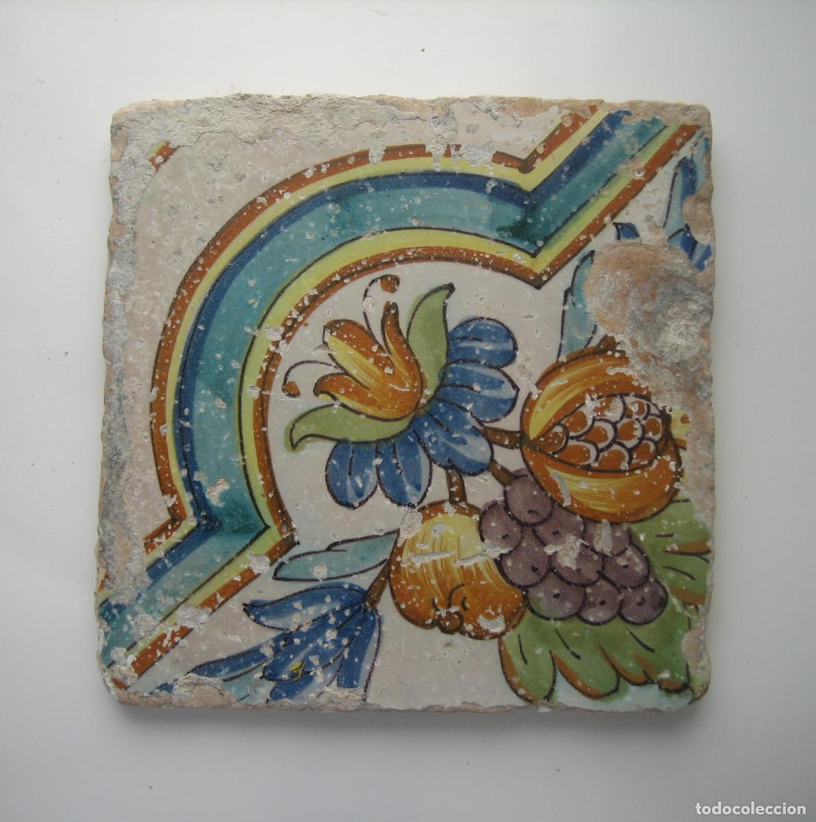 Antig&uuml;edades: CUATRO AZULEJOS. SIGLO XVIII. - Foto 8