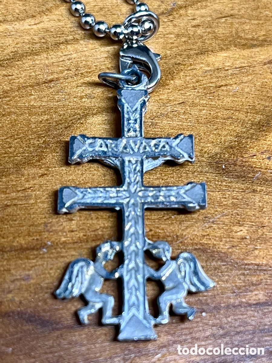 Antig&uuml;edades: CRUZ DE CARAVACA CON CADENA - Foto 2