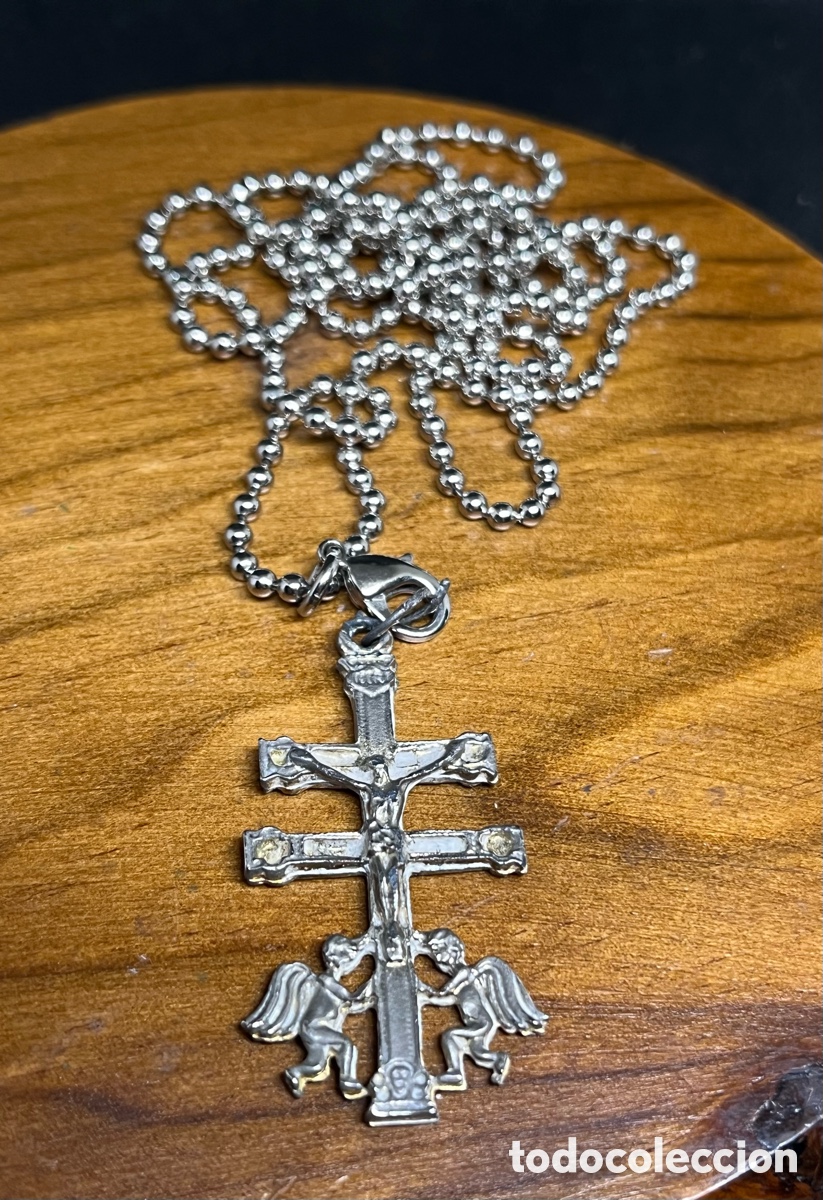 Antig&uuml;edades: CRUZ DE CARAVACA CON CADENA - Foto 3