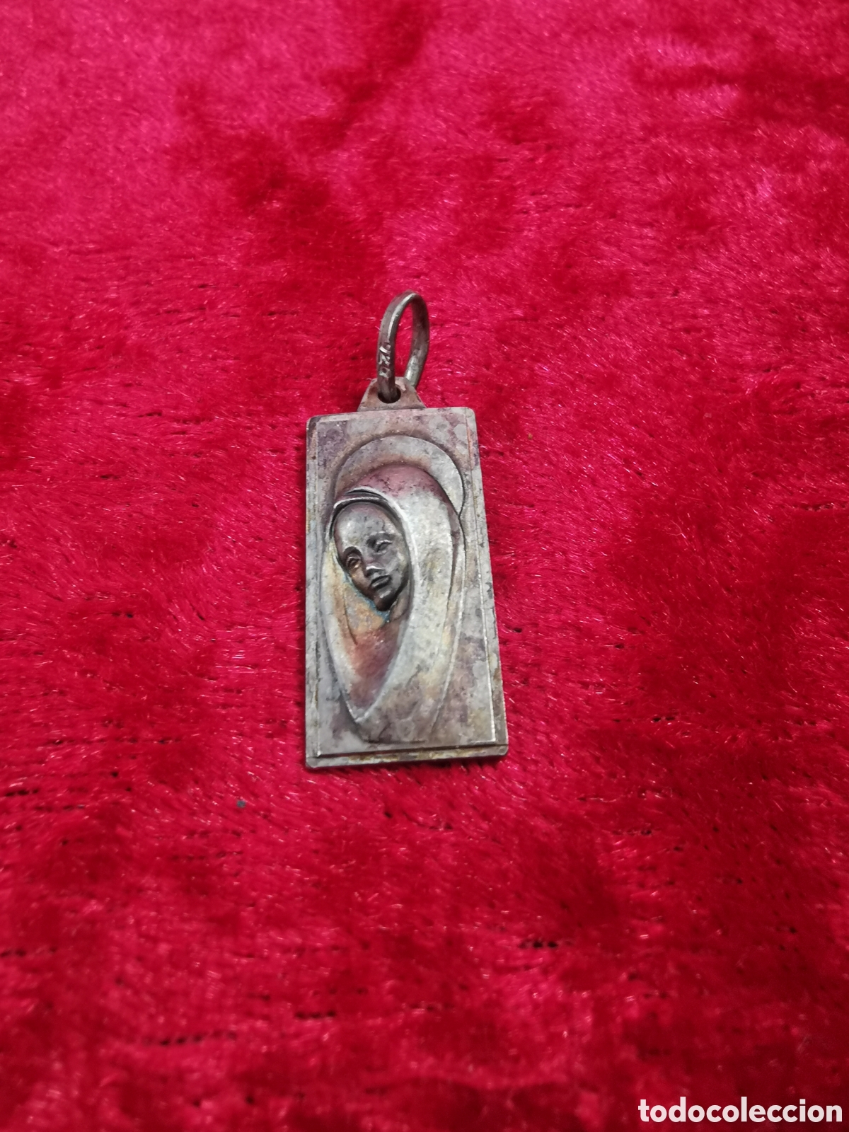 Antig&uuml;edades: JOY-3172. MEDALLA RECTANGULAR EN PLATA. ROSTRO VIRGEN. SIGLO XX - Foto 1
