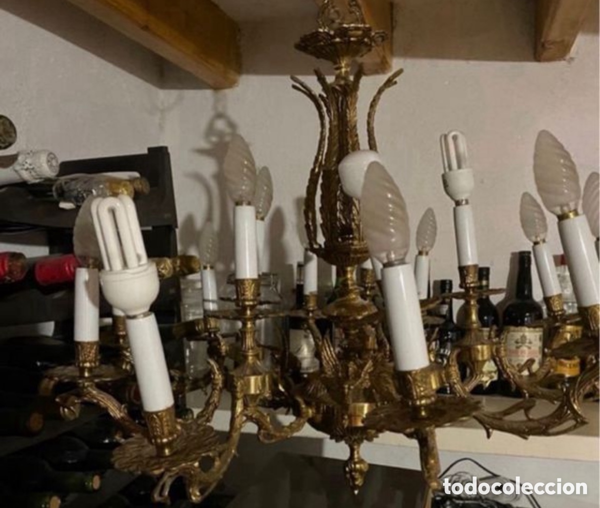 Antig&uuml;edades: Antigua l&aacute;mpara de techo - Foto 2