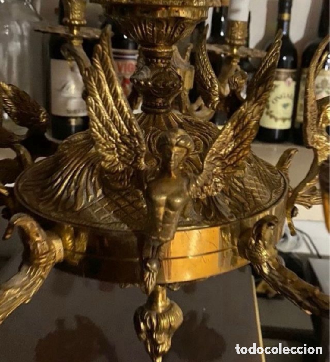 Antig&uuml;edades: Antigua l&aacute;mpara de techo - Foto 3