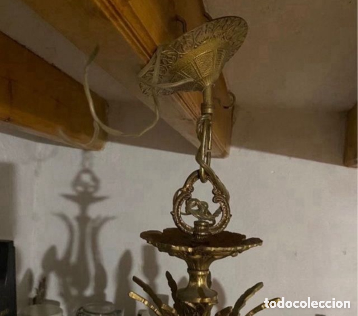 Antig&uuml;edades: Antigua l&aacute;mpara de techo - Foto 5