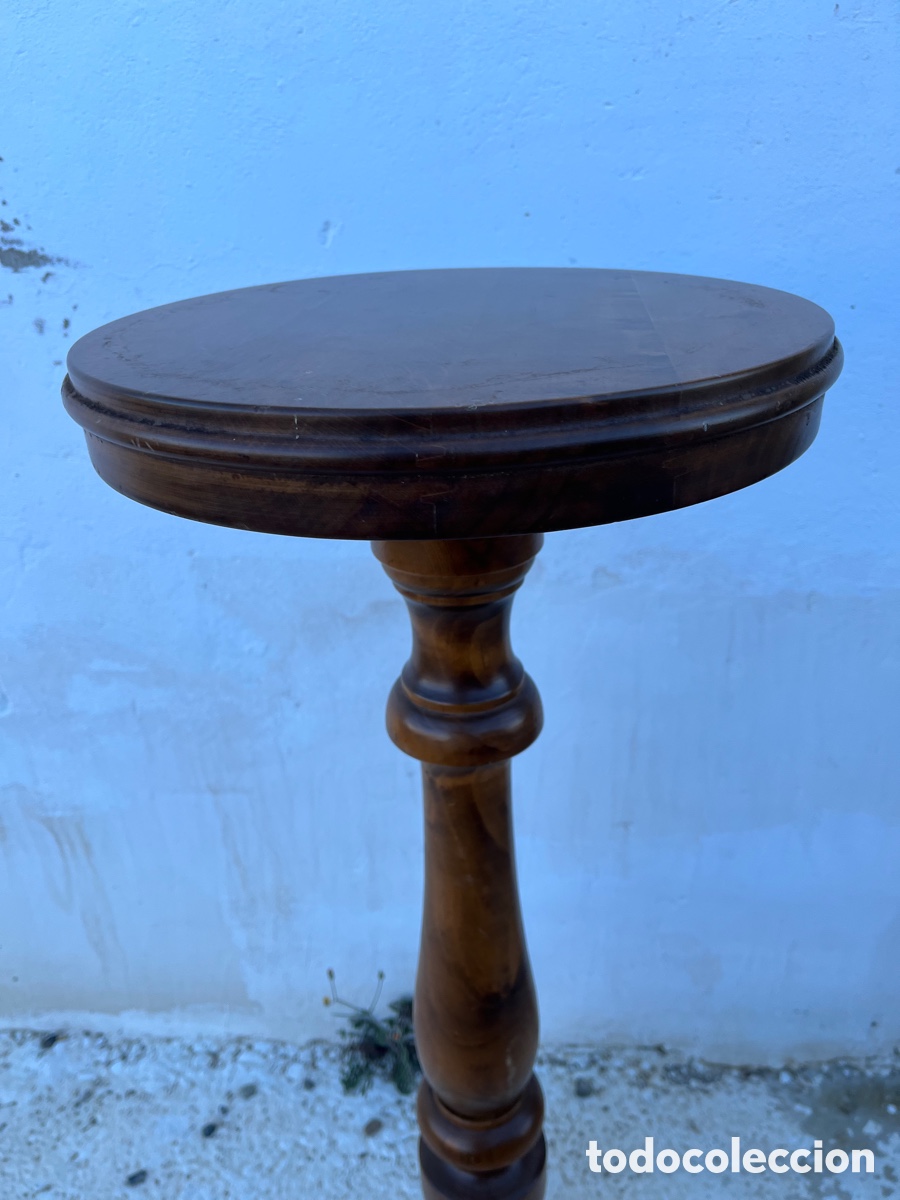 Antig&uuml;edades: Peana madera antigua - Foto 2