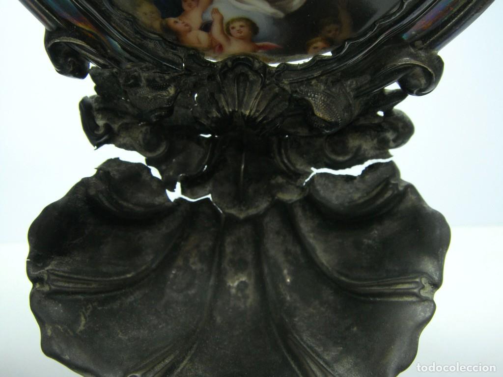 Antig&uuml;edades: Benditera de PLATA con esmalte de la Inmaculada &middot; ca. 1850&ndash;1900 - Foto 6