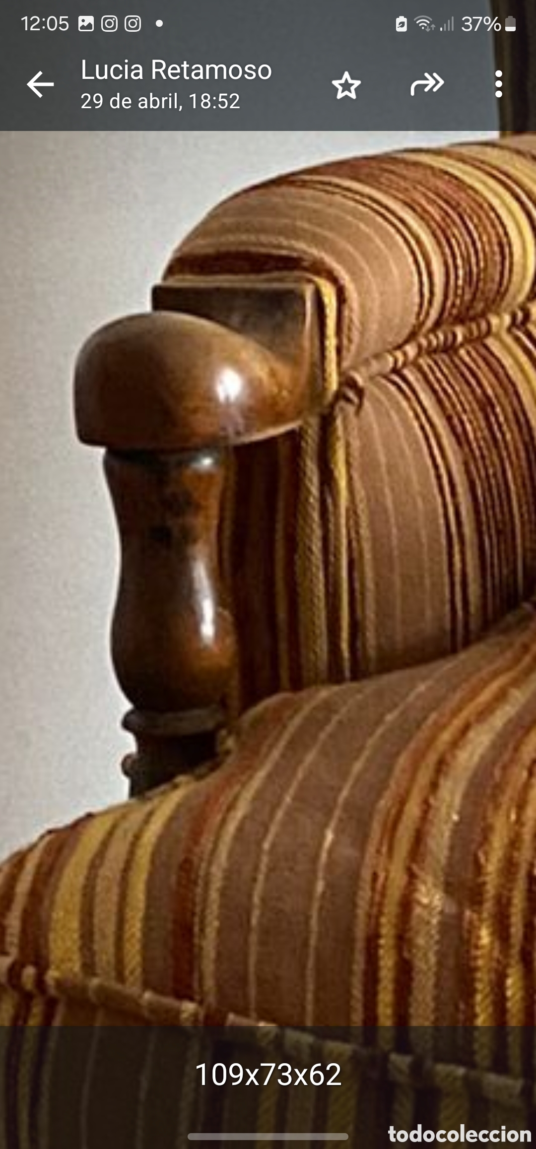 Antig&uuml;edades: Sillones estructura de madera noble - Foto 3
