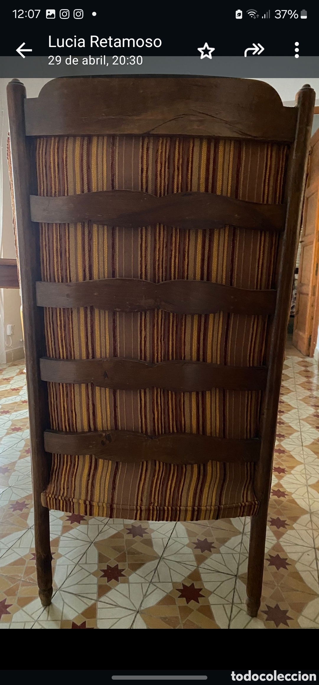 Antig&uuml;edades: Sillones estructura de madera noble - Foto 5