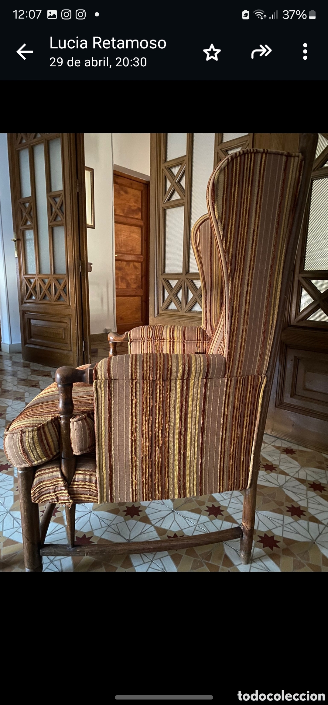 Antig&uuml;edades: Sillones estructura de madera noble - Foto 6