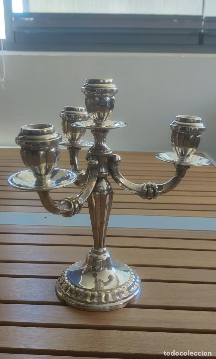 Antig&uuml;edades: Candelabros ba&ntilde;o de plata - Foto 2