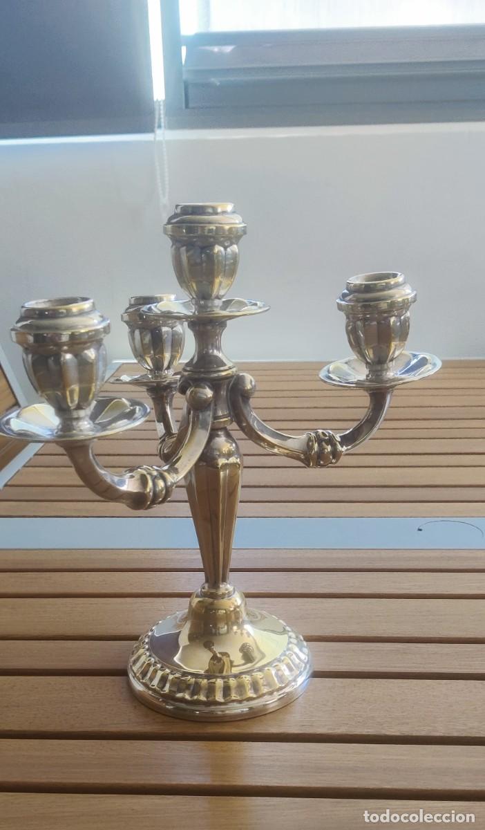 Antig&uuml;edades: Candelabros ba&ntilde;o de plata - Foto 3