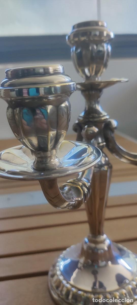 Antig&uuml;edades: Candelabros ba&ntilde;o de plata - Foto 4