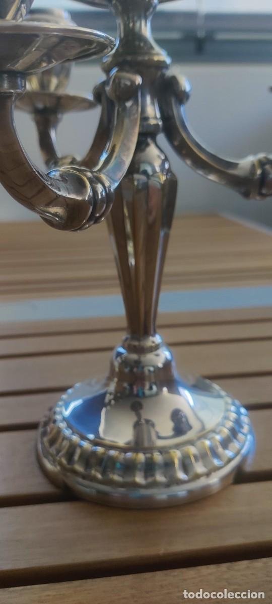 Antig&uuml;edades: Candelabros ba&ntilde;o de plata - Foto 5
