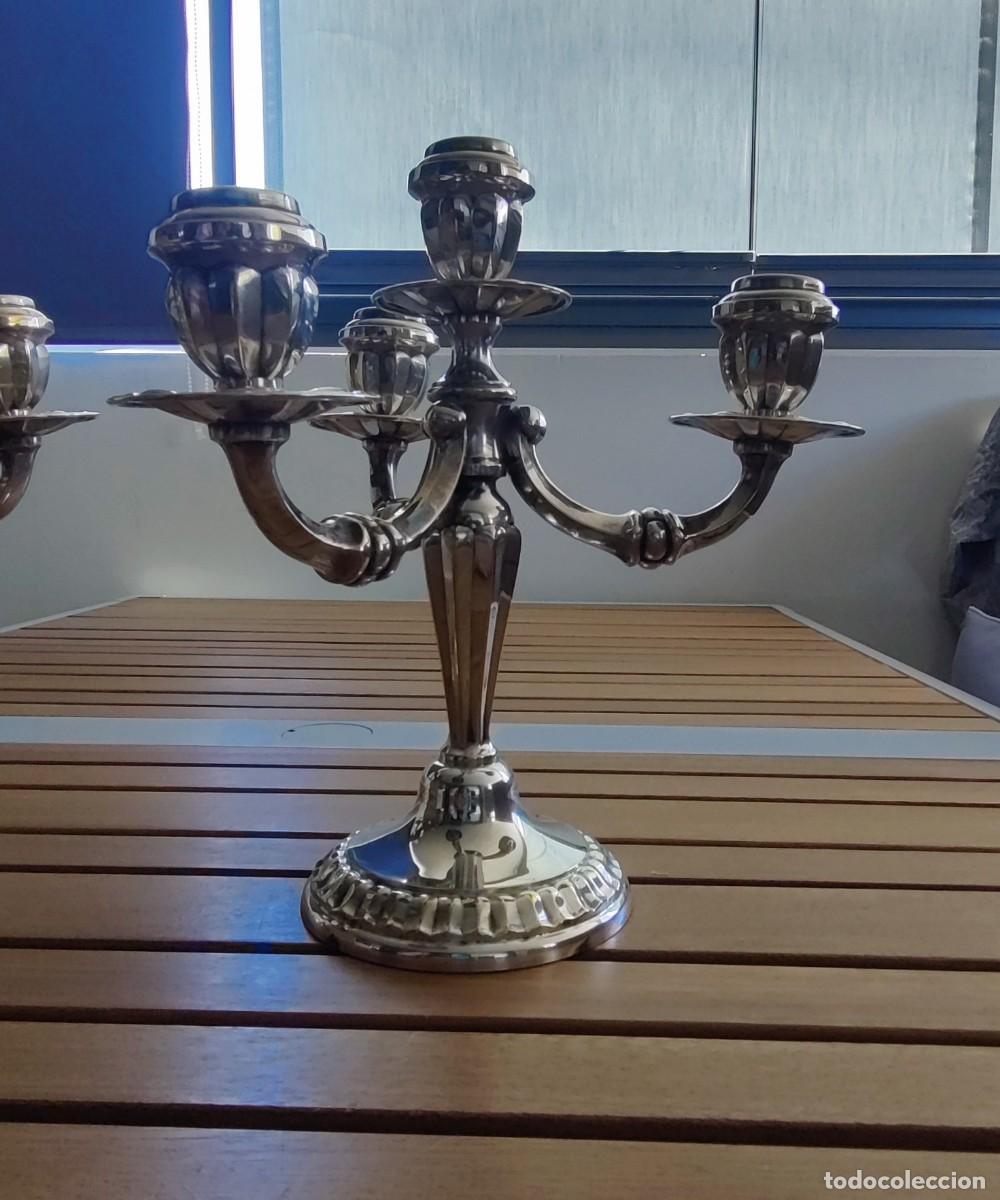 Antig&uuml;edades: Candelabros ba&ntilde;o de plata - Foto 6