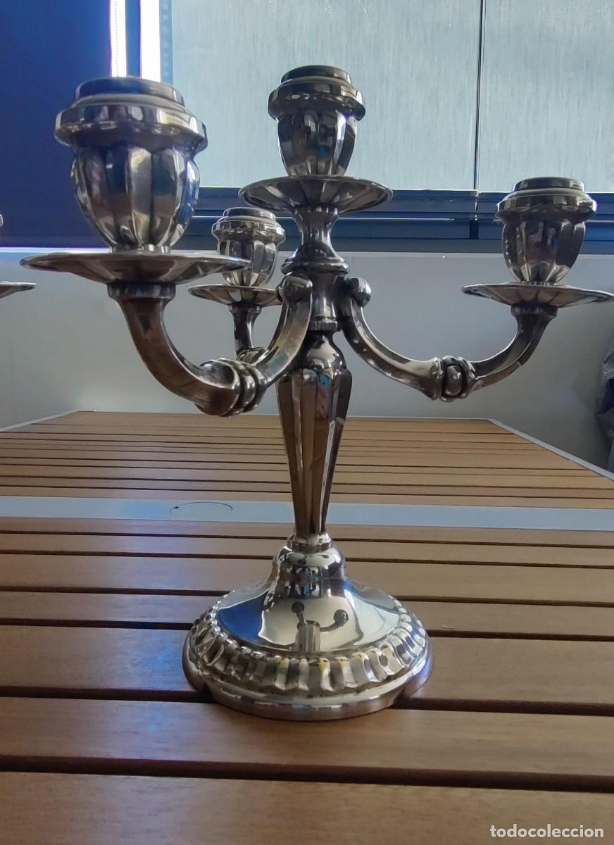 Antig&uuml;edades: Candelabros ba&ntilde;o de plata - Foto 7
