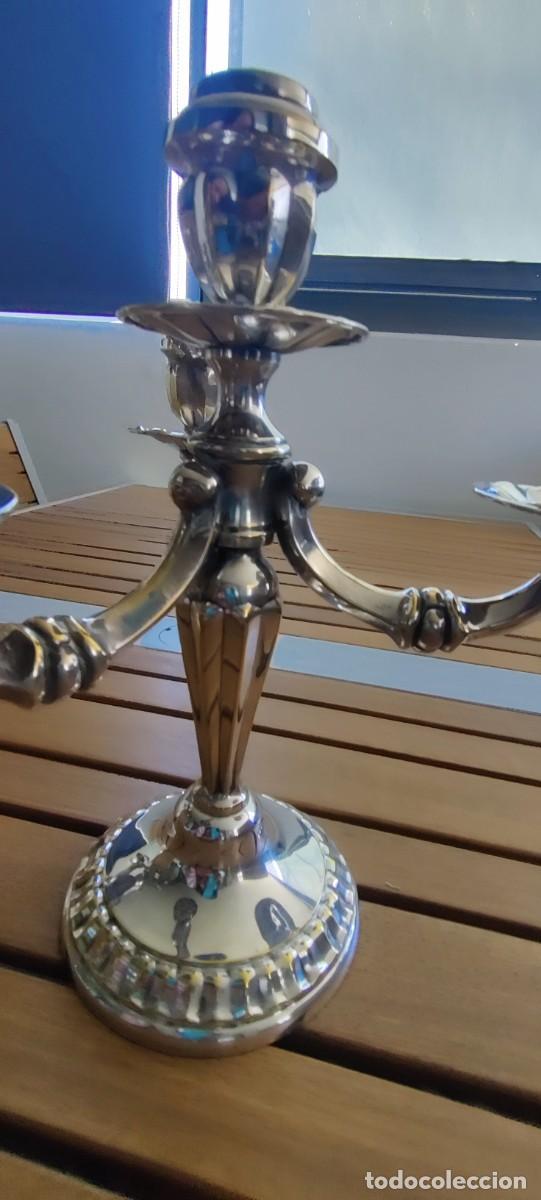 Antig&uuml;edades: Candelabros ba&ntilde;o de plata - Foto 10