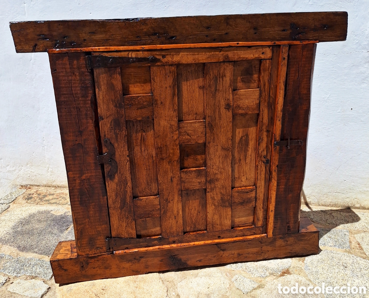 Antig&uuml;edades: Reja de convento de madera y forja - Foto 3