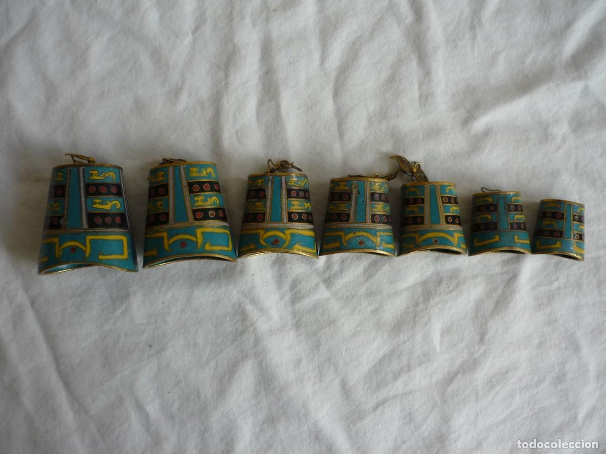 Antig&uuml;edades: Colecci&oacute;n de campanas de bronce o lat&oacute;n esmaltado - Foto 9
