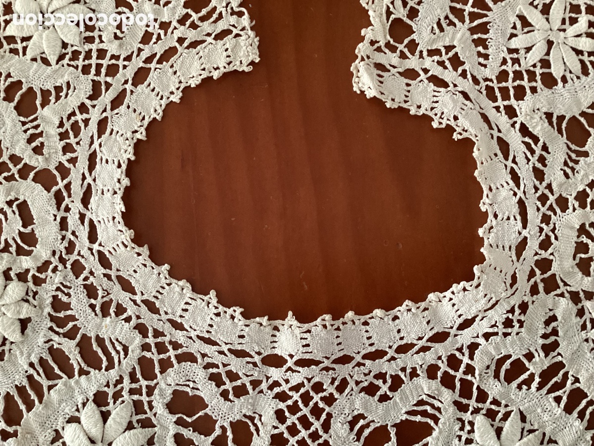 Antig&uuml;edades: Antiguo cuello de encaje de bolillos - Foto 3