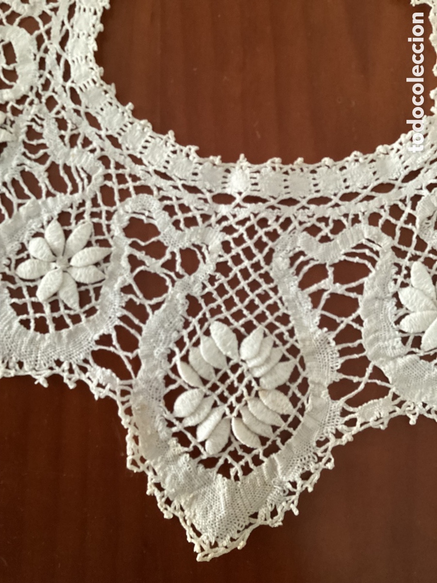 Antig&uuml;edades: Antiguo cuello de encaje de bolillos - Foto 4