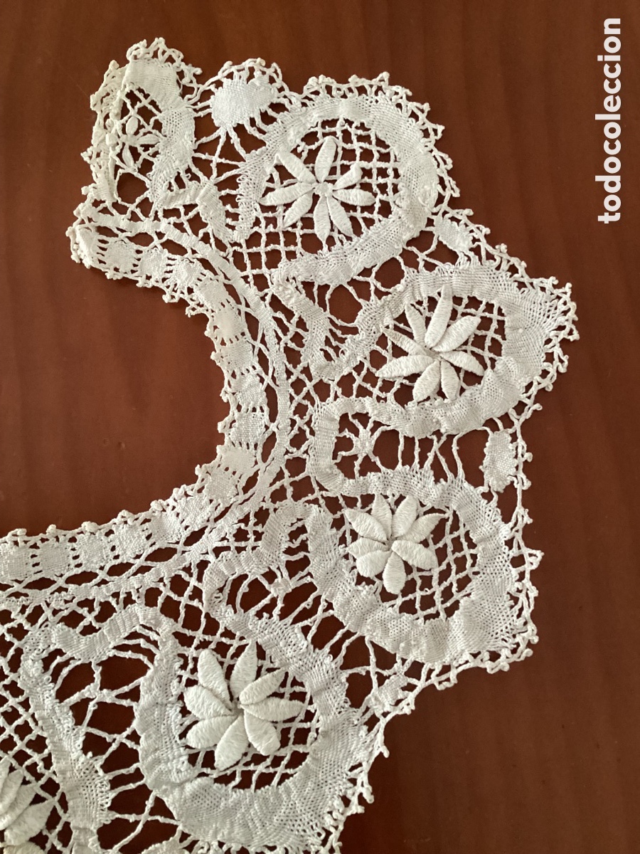 Antig&uuml;edades: Antiguo cuello de encaje de bolillos - Foto 5