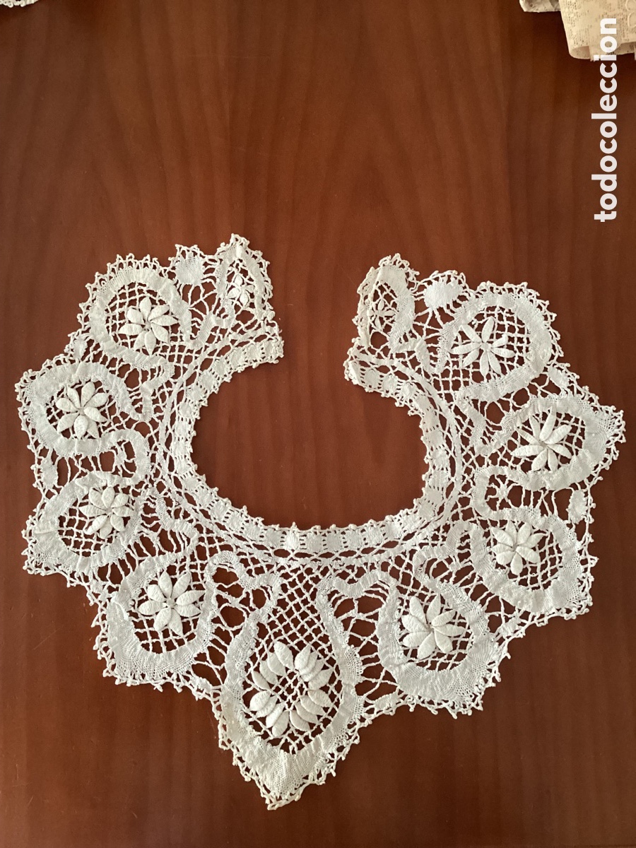 Antig&uuml;edades: Antiguo cuello de encaje de bolillos - Foto 7