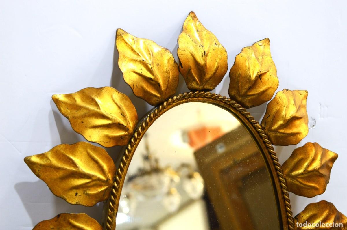 Antig&uuml;edades: Espejo sol, hierro y pan de oro - Foto 3