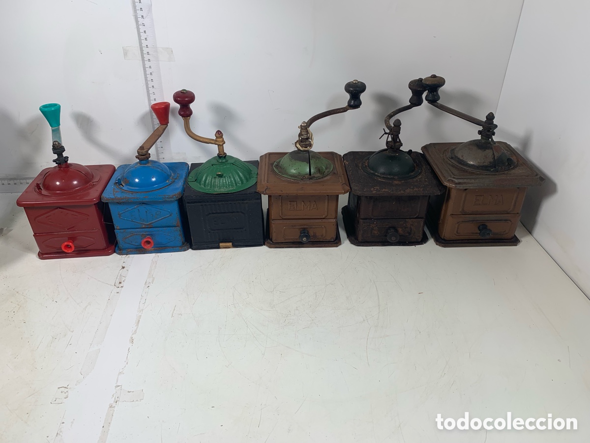 Antiguidades: 01_ Lote molinillos de caf&eacute; marca Elma