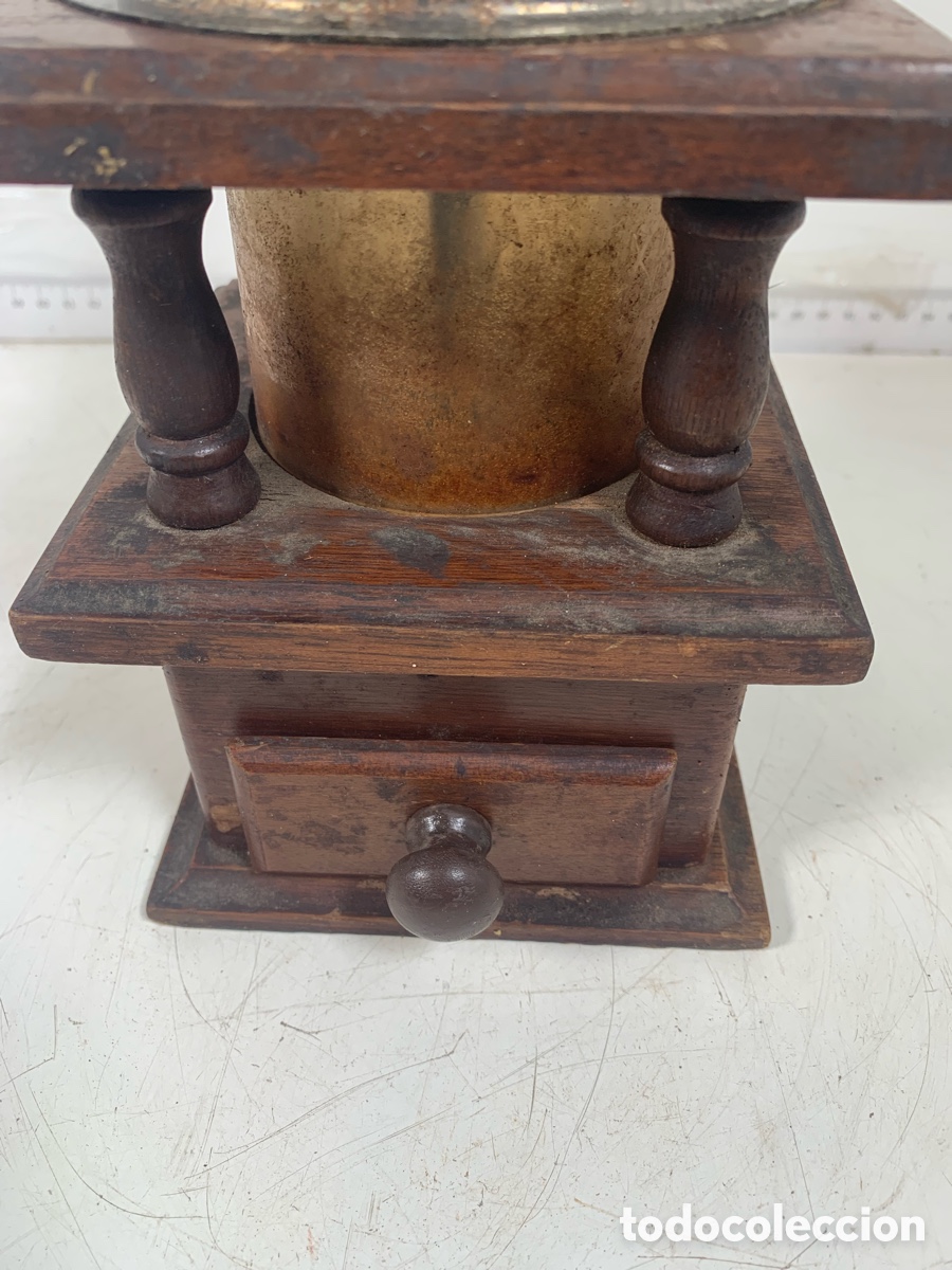 Antig&uuml;edades: 01_ Molinillo de caf&eacute; de madera - Foto 2