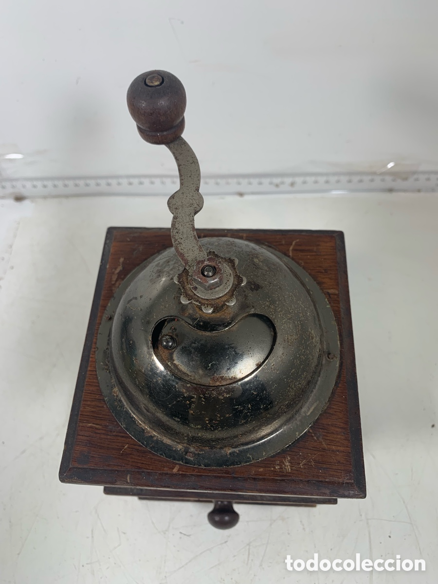 Antig&uuml;edades: 01_ Molinillo de caf&eacute; de madera - Foto 3